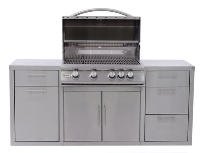 Blaze Stainless Steel Grill Island 6 Ft Compatible with 32" Grill