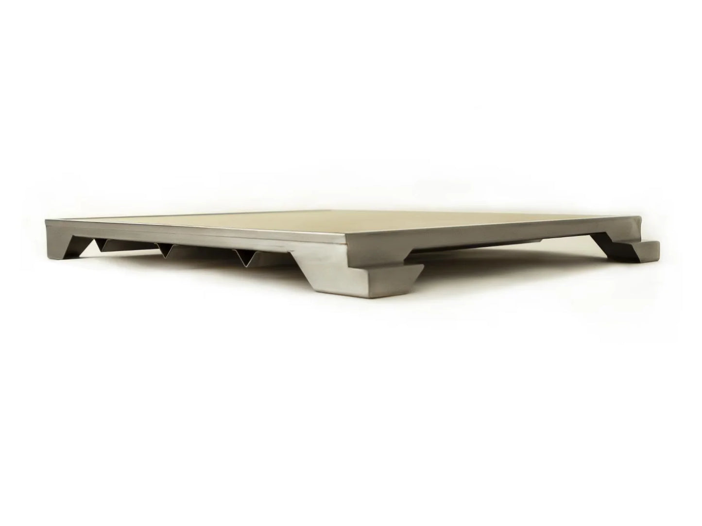 Blaze 15" Ceramic Pizza Stone With Stainless Steel Tray for Professional LUX Gas Grills