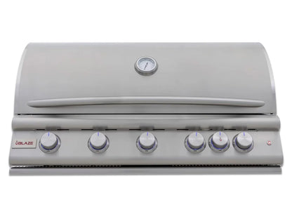 Blaze LTE+ 40" 5-Burner Built-In Natural Gas Grill w/ Lift-Assist Hood & Rear Infrared Burner