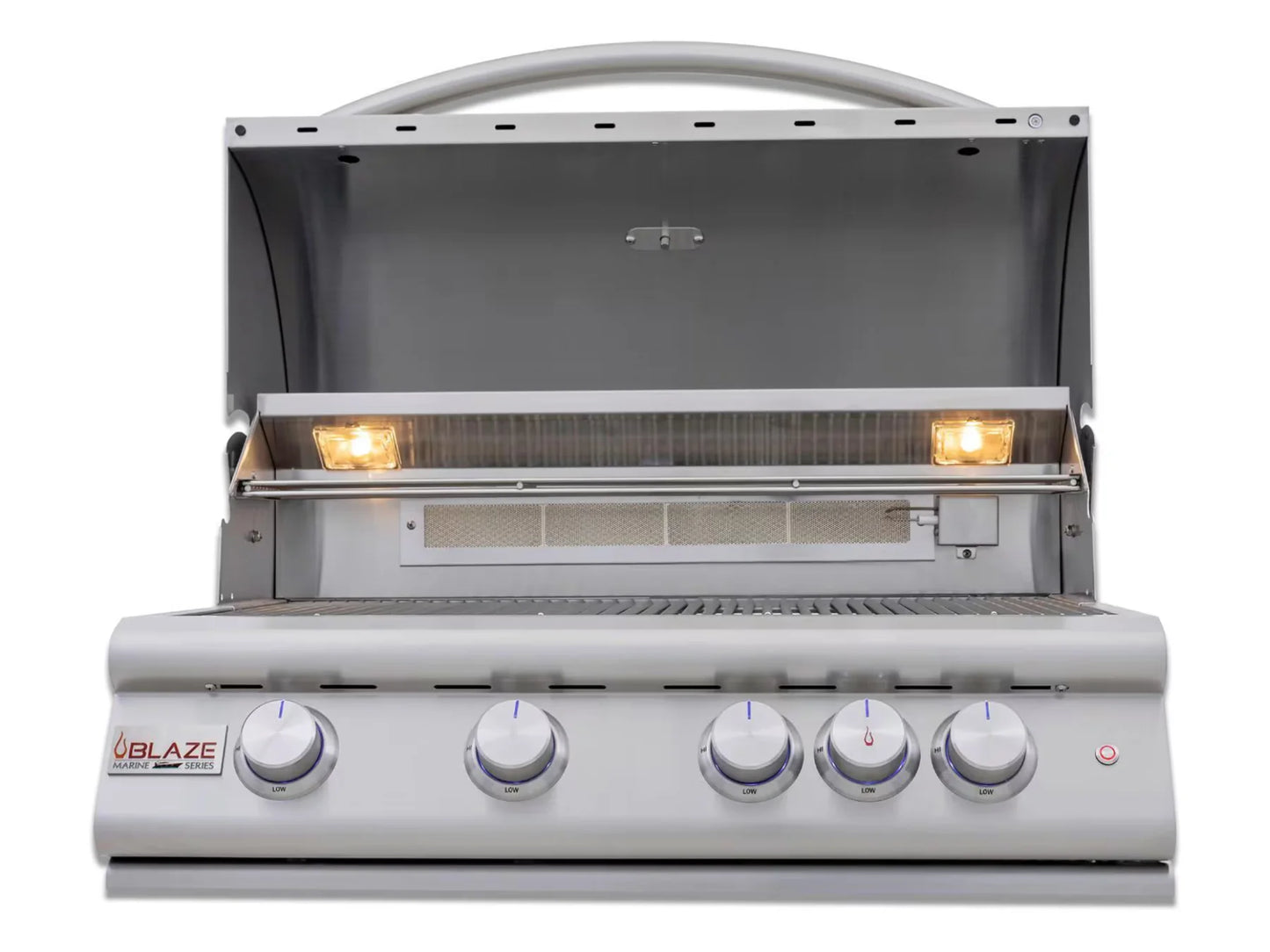 Blaze LTE+ Marine Grade 32" 4-Burner Built-In Natural Gas w/ Lift-Assist Hood & Rear Infrared Burner