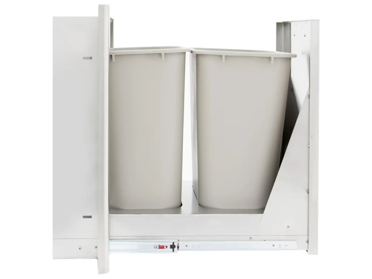Blaze 20" Roll-Out Stainless Steel Double Trash / Recycling Bin