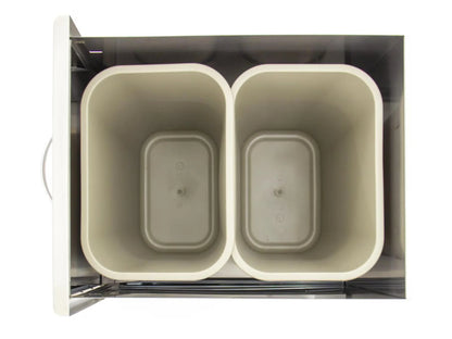 Blaze 20" Roll-Out Stainless Steel Double Trash / Recycling Bin