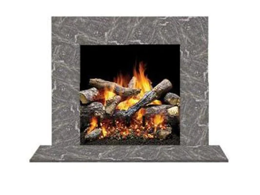 Majestic MBBTAMS2PK1 Design Series Set 2 Single-Pack Blue Tundra Marble Stone Surround
