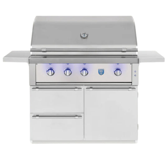 American Made Grills Freestanding Estate 42" 4-Burner Natural/Propane Gas Grill