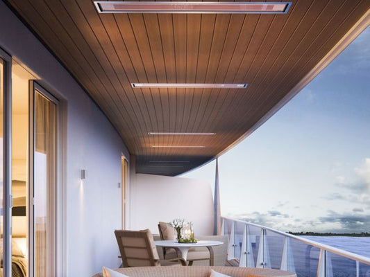 Bromic Heating Platinum Marine Smart-Heat 53" 4500W Series 208v White Electric Outdoor Patio Heater