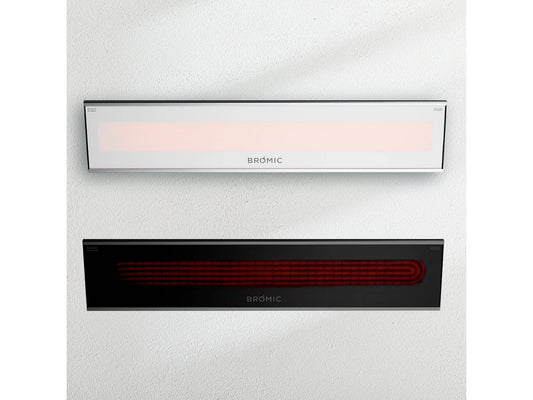 Bromic Heating Platinum Marine Smart-Heat 50" 3400W Series 220-240v White Electric Outdoor Patio Heater