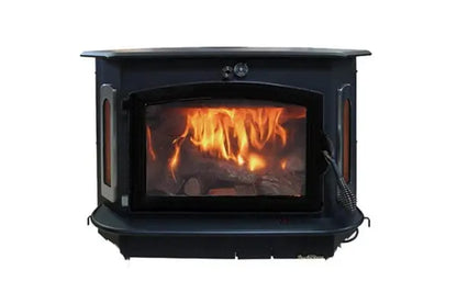 91 Catalytic wood Stove with Blower Ash Tray Black Door