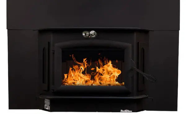 91 Catalytic wood Stove with Blower Ash Tray Black Door