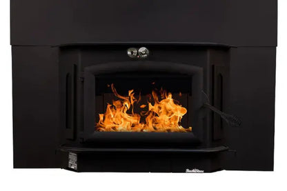 91 Catalytic wood Stove with Blower Ash Tray Black Door