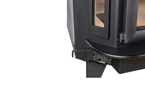 91 Catalytic wood Stove with Blower Ash Tray Black Door