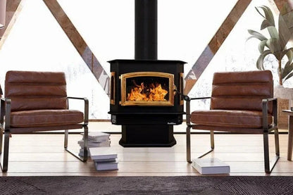 Model 81 Non Catalytic wood Stove with Gold Door