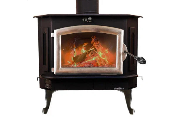 91 catalytic wood stove with blower Ash Tray Pewter Door