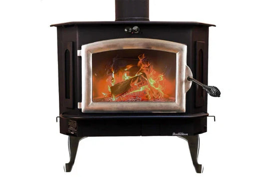 91 catalytic wood stove with blower Ash Tray Pewter Door
