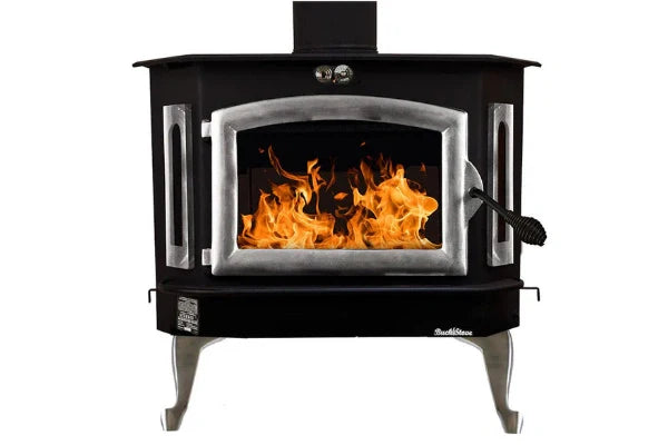 91 catalytic wood stove with blower Ash Tray Pewter Door