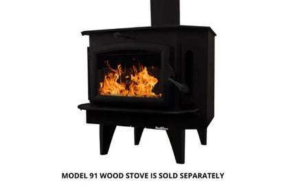 Large Black Straight Set of 4-stove-legs