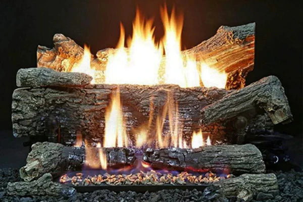 Ember Vision Series Ceramic Oak Vent Free EV100 Ceramic Oak Vent Free Propane Gas Logs