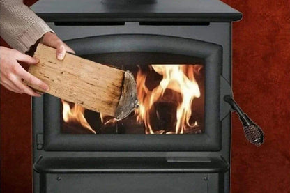 model 21-non catalytic wood stove with black door