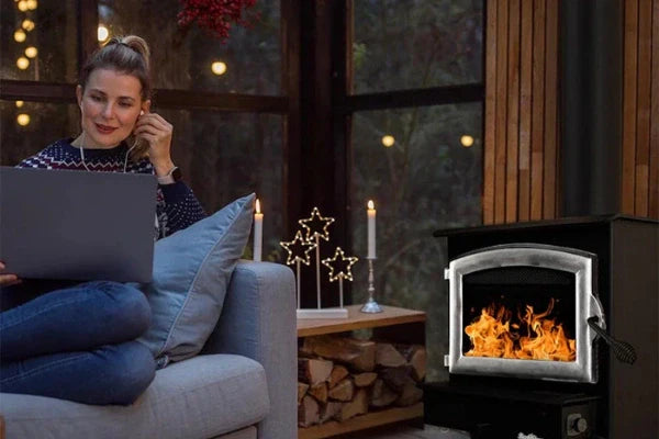 21-Non Catalytic wood stove with Pewter Door