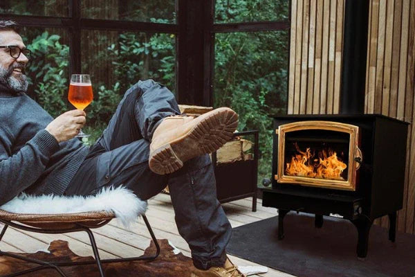 74 Non Catalytic wood Stove with Gold Door