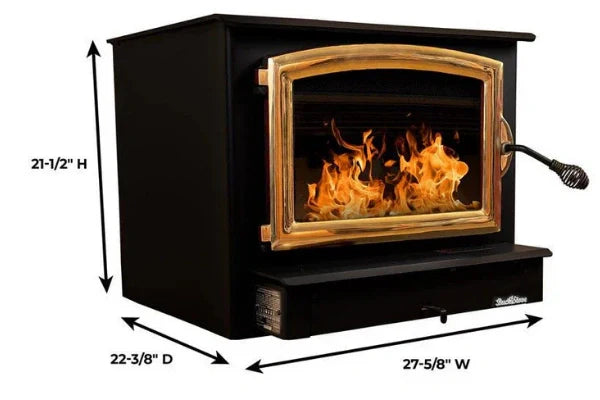 74 Non Catalytic wood Stove with Gold Door