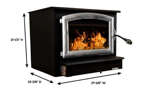 74 Non Catalytic wood Stove with Pewter Door