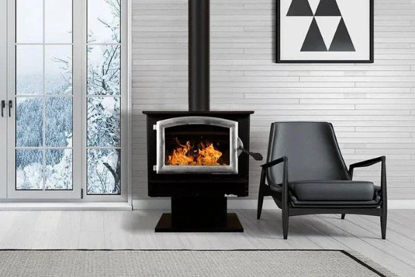 74 Non Catalytic wood Stove with Pewter Door