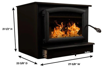 74 Non Catalytic wood Stove with Black Door