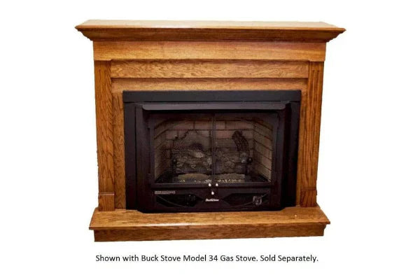 Dark Oak Contemporary Corner Mantel