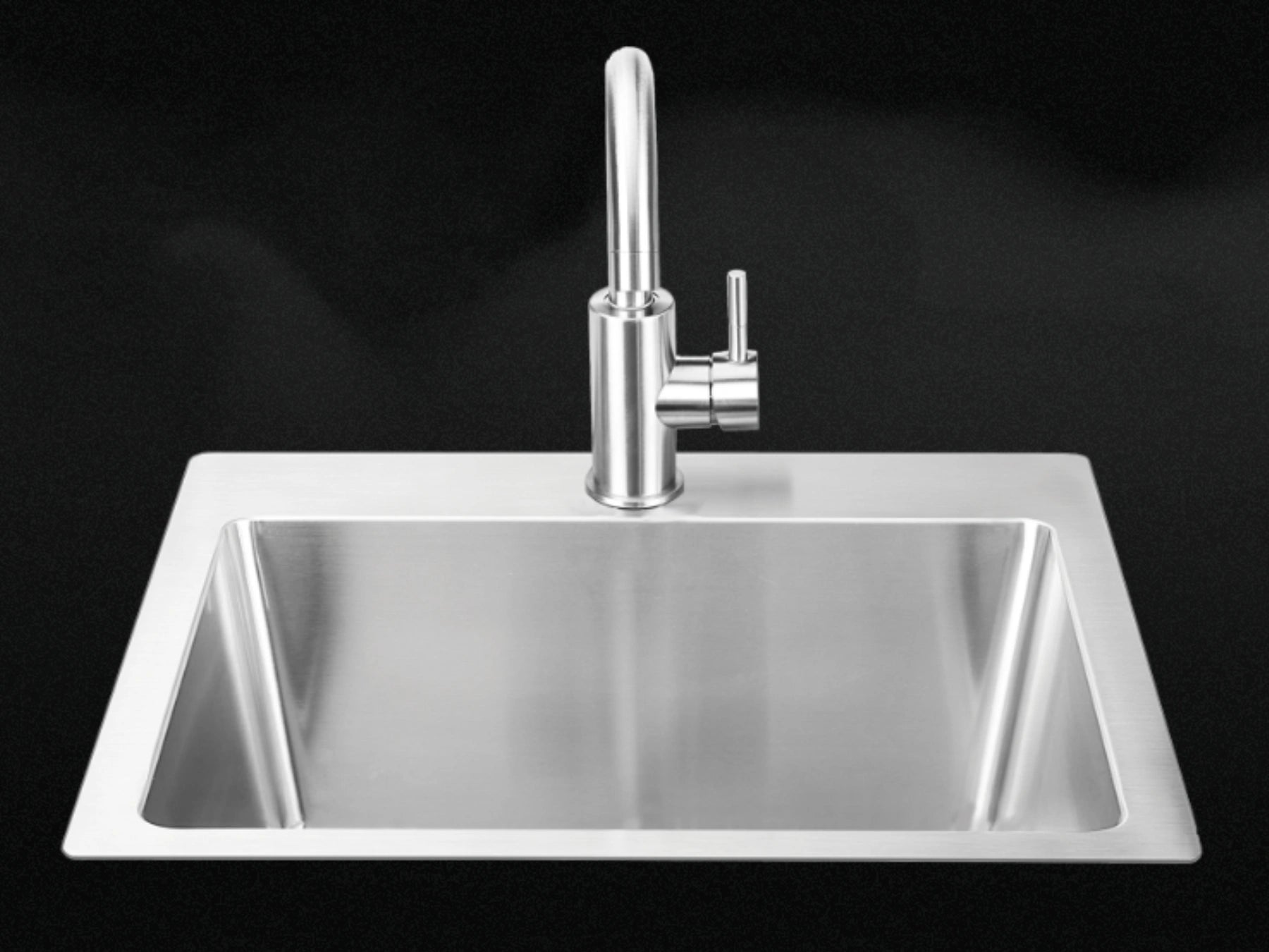24" SS Sink & faucet Under & Over Mount - All In one Kit