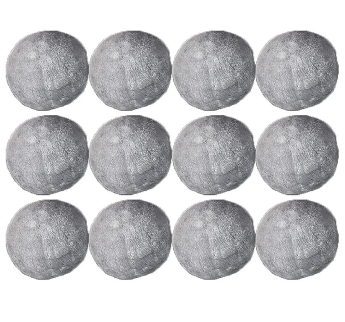 Grand Canyon 12 Inch 2 Inch 12 Pc Grey Cannon Ball Set Fire Media