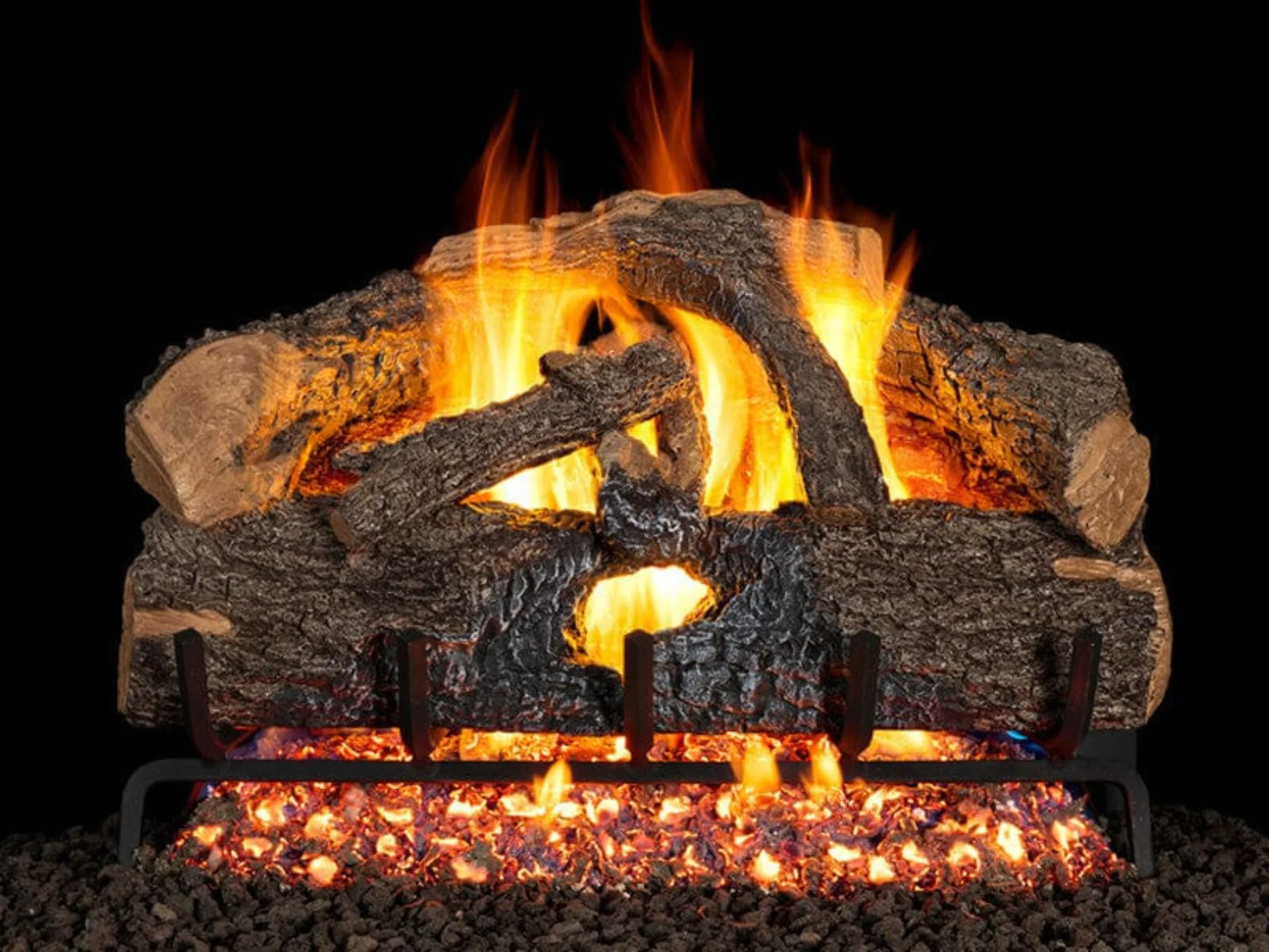 Real Fyre Charred Evergreen Split Oak 24" Direct Vent Gas Log Set