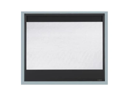 Majestic Black Decorative Mesh 42" Screen Front for Meridian Series, Pearl II See-Through & Quartz Platinum Fireplaces