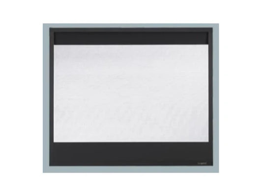 Majestic Black Decorative Mesh 36" Screen Front for Meridian Series, Pearl II See-Through & Quartz Platinum Fireplaces