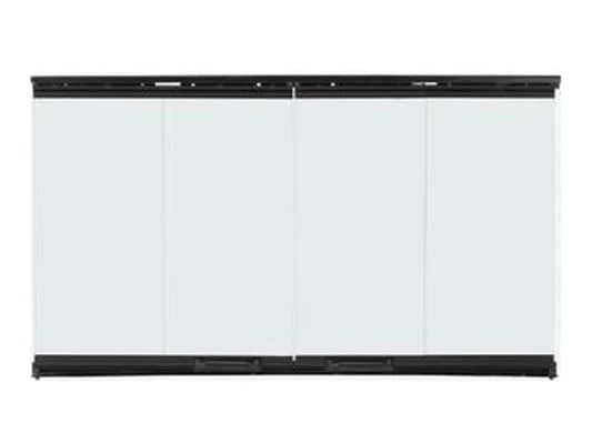 Majestic Heatilator Original Glass Bi-Fold Doors with Black Trim for ST42A Wood Burning Fireplace