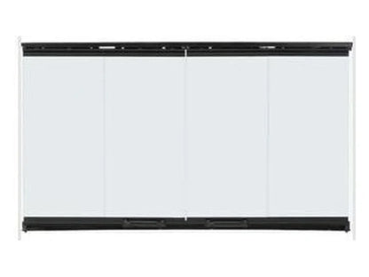 Majestic Heatilator Original Glass Bi-Fold Doors with Black Trim for Trim for Icon 100 50" Wood Burning Fireplace
