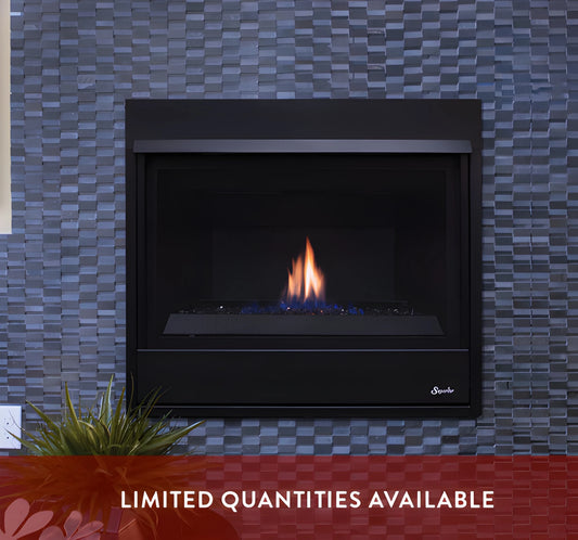 Superior DRC2033 33" Natural Gas Contemporary Direct Rear Vent Gas Fireplace with Electronic Ignition