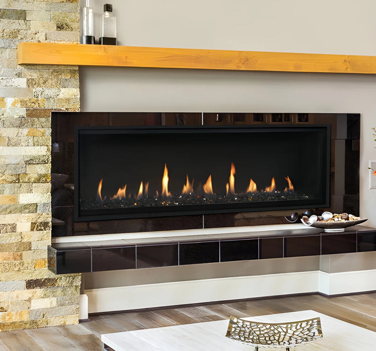 Superior DRL4048 48" Natural Gas Contemporary Direct Vent Gas Fireplace with Linear & Electronic Ignition
