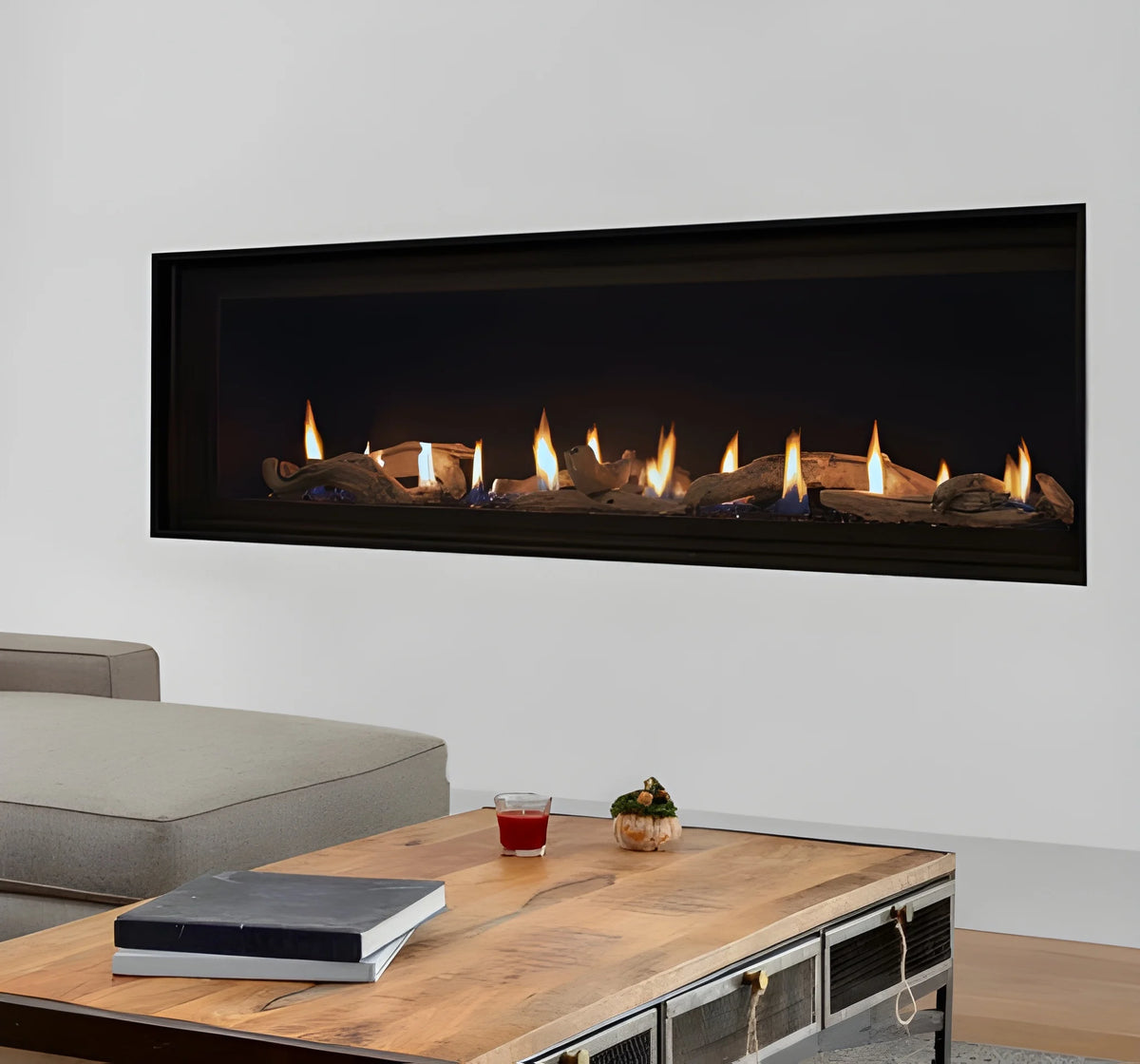 Superior DRL4048 48" Natural Gas Contemporary Direct Vent Gas Fireplace with Linear & Electronic Ignition