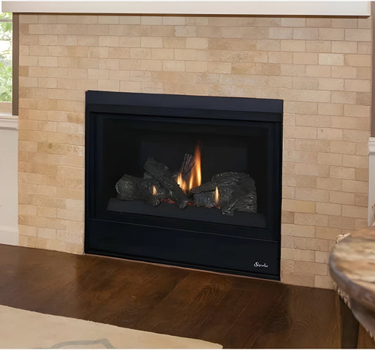 Superior DRT2033 33" Built-In Traditional Direct Rear Vent Gas Fireplace with Electronic Ignition & Aged Oak Logs