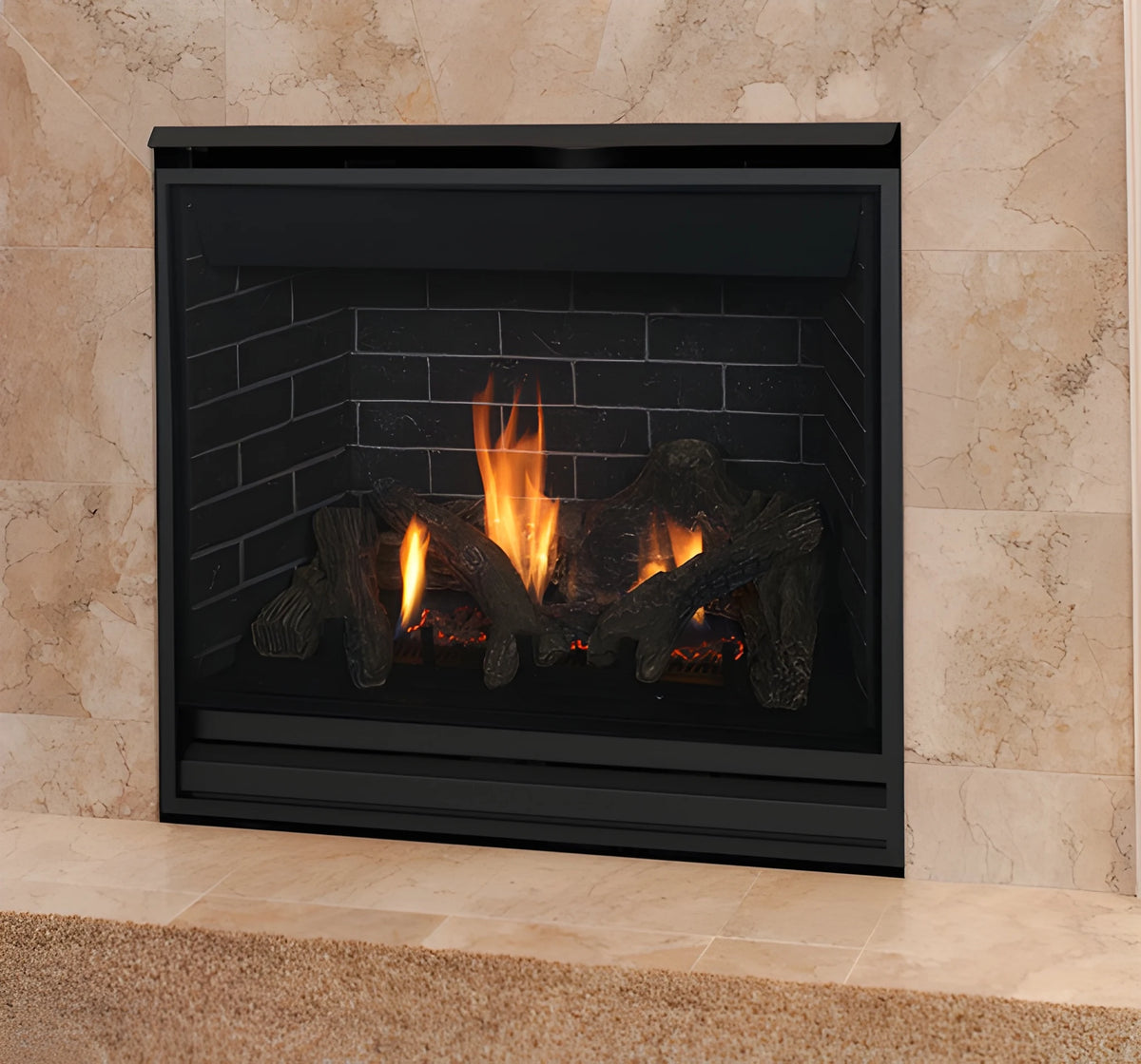 Superior DRT3045 45" Traditional Direct Top/Rear Vent Gas Fireplace with Electronic Ignition