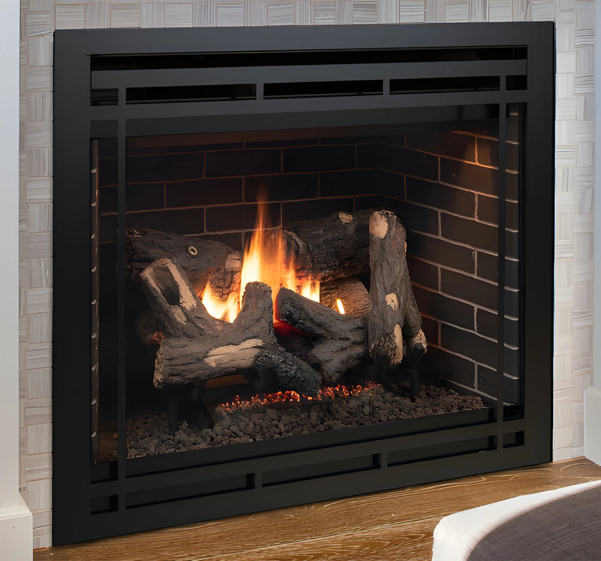 Superior DRT4245 45" Traditional Direct Top Vent Gas Fireplace with Electronic Ignition
