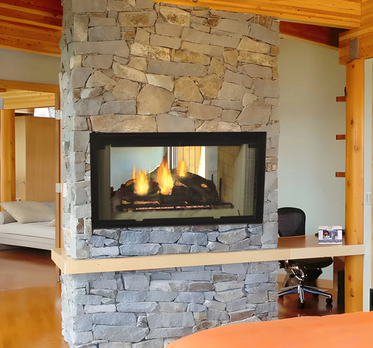 Majestic Designer Series 42" See-Through Radiant Wood Burning Fireplace