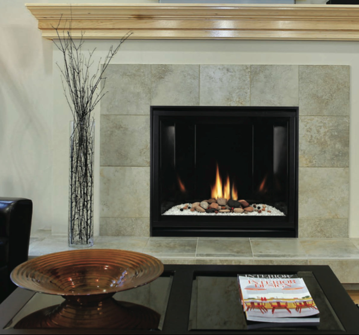 Empire Hearth Tahoe Clean Face 32" Direct Vent Premium Contemporary Propane Gas Fireplace with IPI Control and On/Off Switch