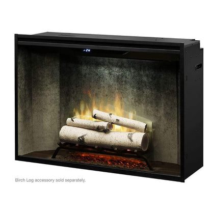 Dimplex Revillusion Weathered Concrete 42" Built-In Electric Firebox With Single Pane Glass &  Plug Kit - 500002411 (RBF42WC-FG)