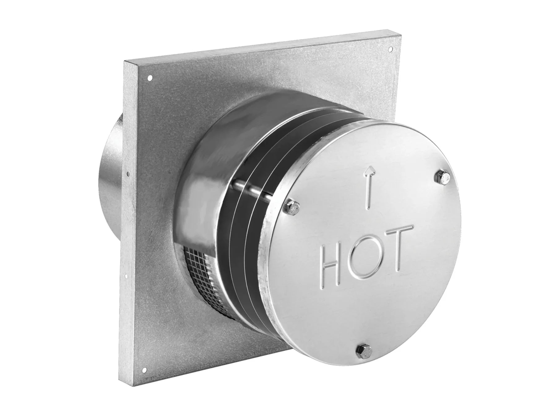 Round Horizontal Termination Cap Square Base (aluminum)