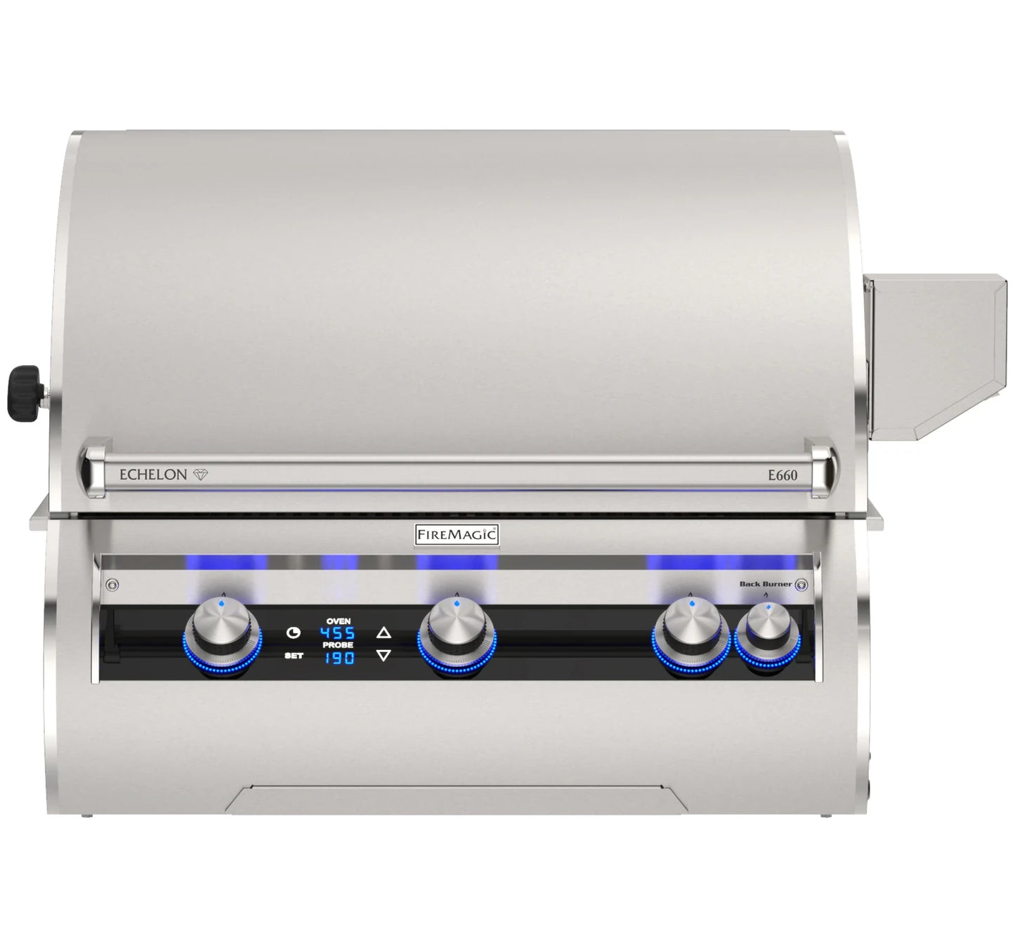 Fire Magic Echelon Diamond E660i 34" 3-Burner Built-In Gas Grill With Rotisserie Kit, Digital Thermometer and Optional Magic View Window