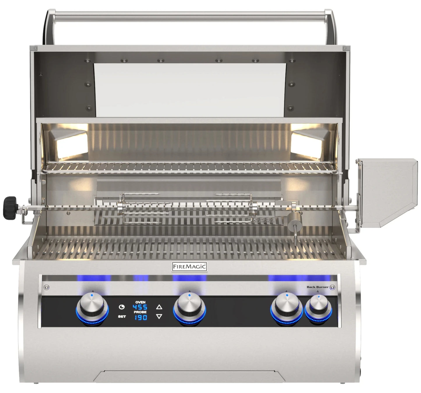 Fire Magic Echelon Diamond E660i 34" 3-Burner Built-In Gas Grill With Rotisserie Kit, Digital Thermometer and Optional Magic View Window