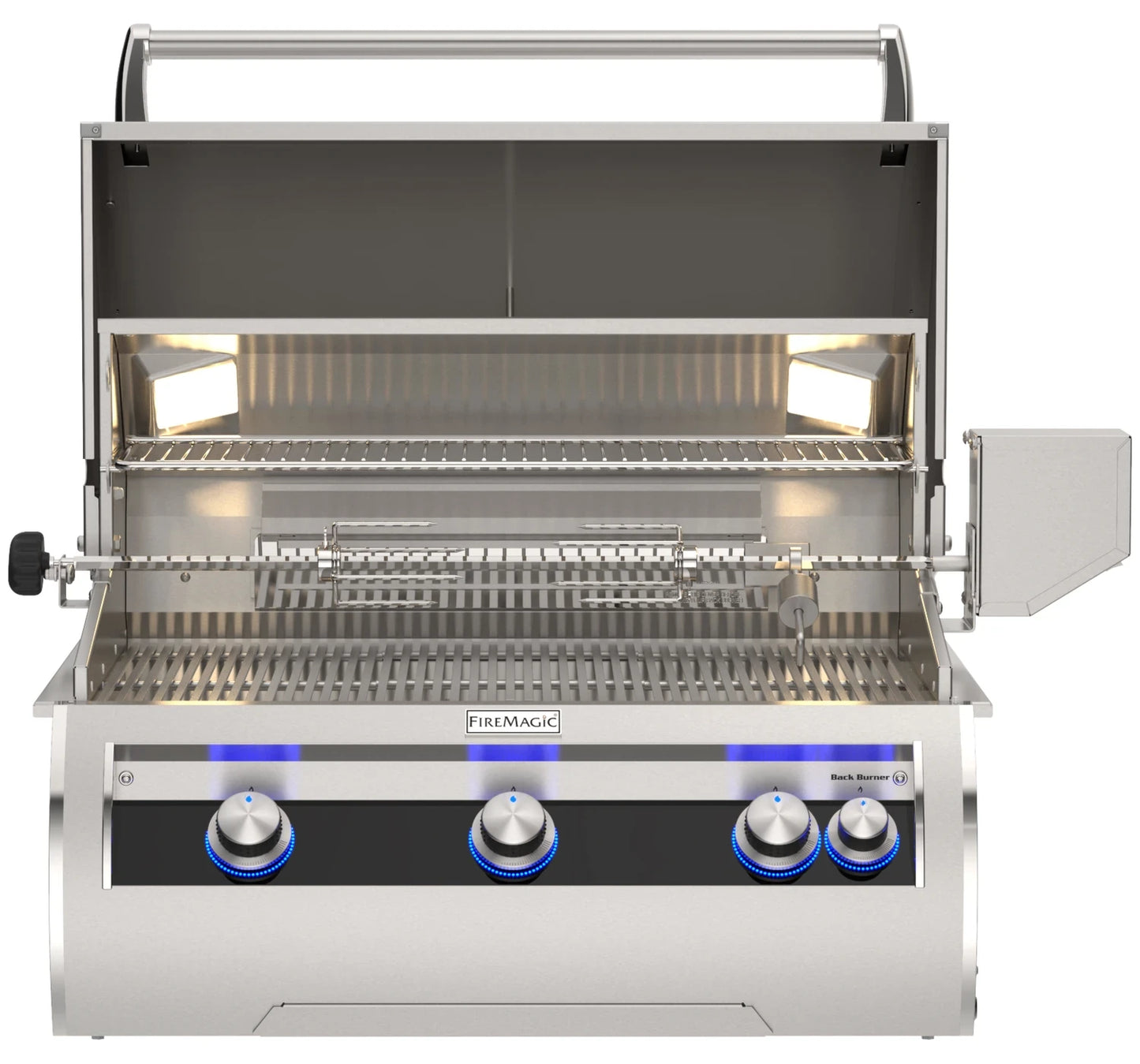Fire Magic Echelon Diamond E660i 34" 3-Burner Built-In Gas Grill With Rotisserie Kit, Analog Thermometer and Optional Magic View Window