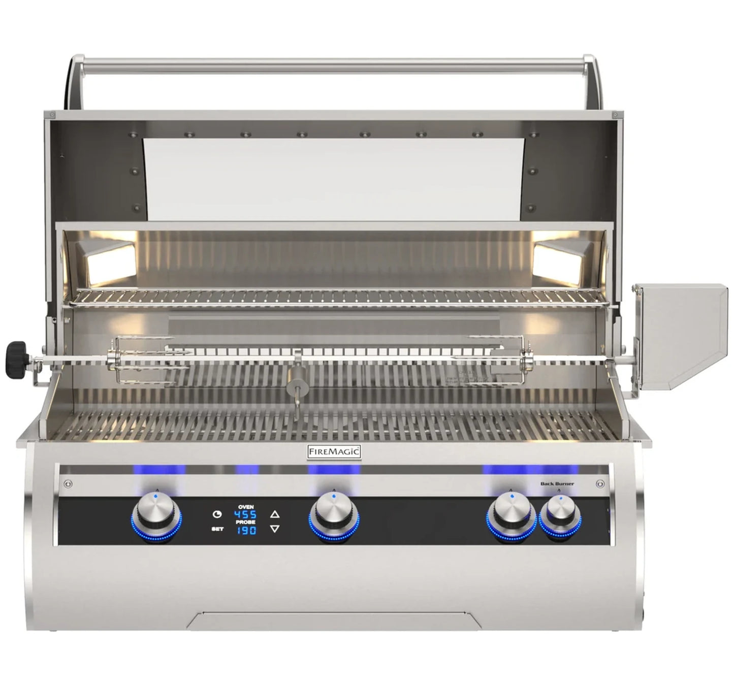 Fire Magic Echelon Diamond E790i 40" 3-Burner Built-In Gas Grill With Rotisserie Kit, Digital Thermometer and Optional Magic View Window