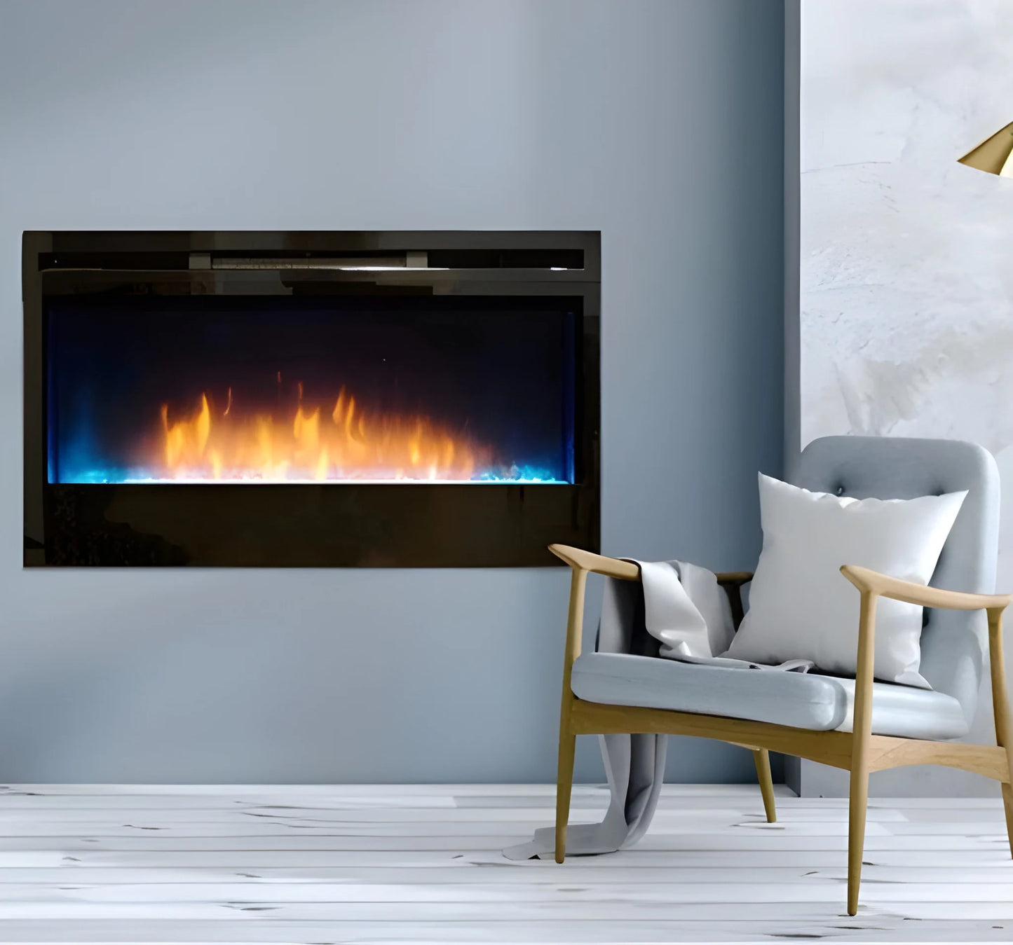 Empire Hearth Nexfire 34" Contemporary Linear Electric Fireplace With Thermostat Variable Remote Control